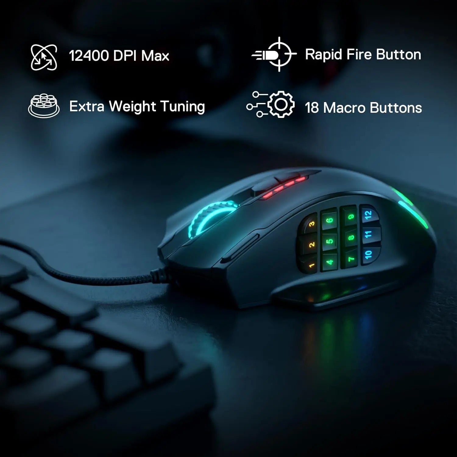 Souris Redragon M908 Blanche La Fabrique du PC