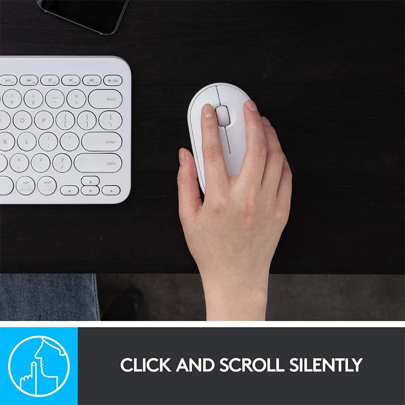 Souris Logitech PEBBLE M350 Blanche La Fabrique du PC