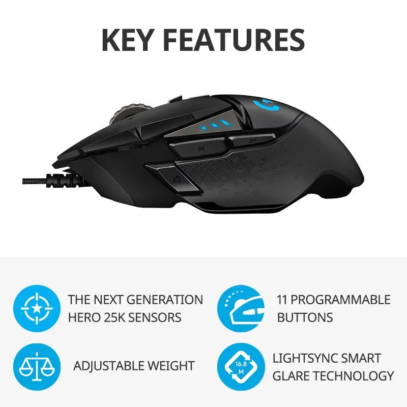 Souris Logitech G502hero Noire La Fabrique du PC