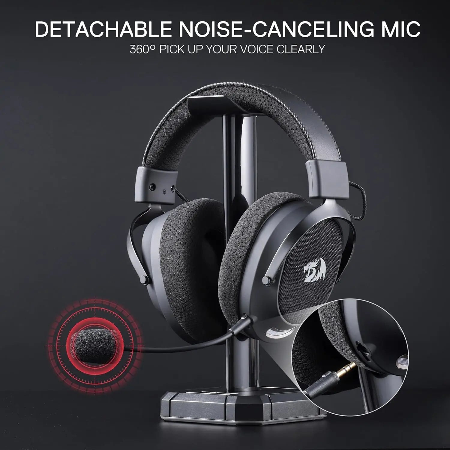 Casque Redragon H858 Gris foncé La Fabrique du PC